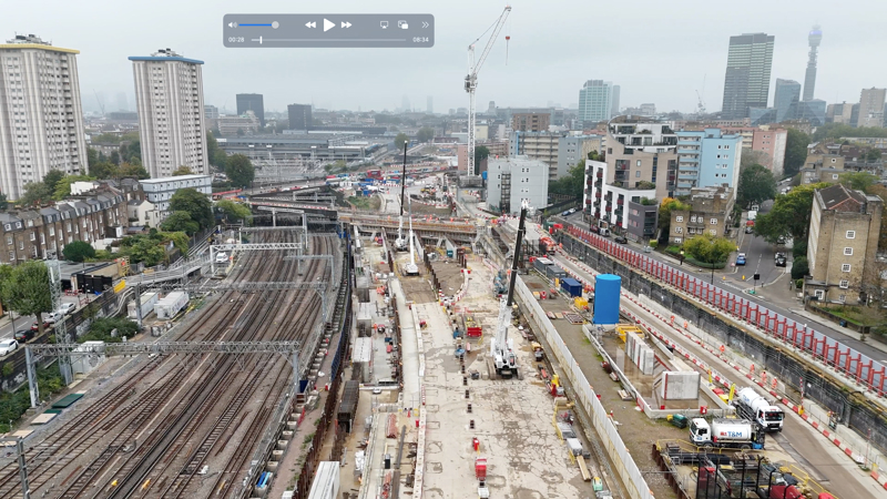 HS2 work at London Euston