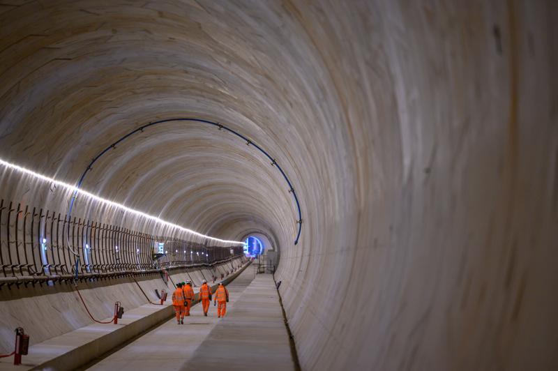 Inside HS2's Long Itchington Wood Tunnel. HS2 LTD.