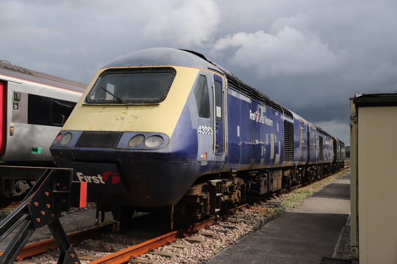 HST power car 43063 at Plymouth Laira depot. DANIEL PHILLIPS