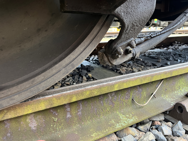 The new sanding equipment fitted to SWR's DMUs
