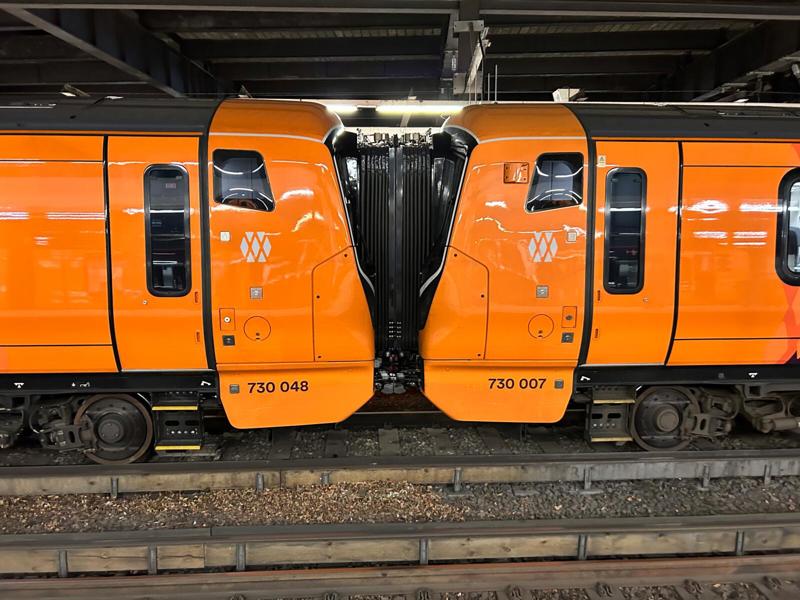 They certainly aren’t ‘great lookers’ but the corridor connections on a Class 730 are vital for passengers and train crew. PIP DUNN