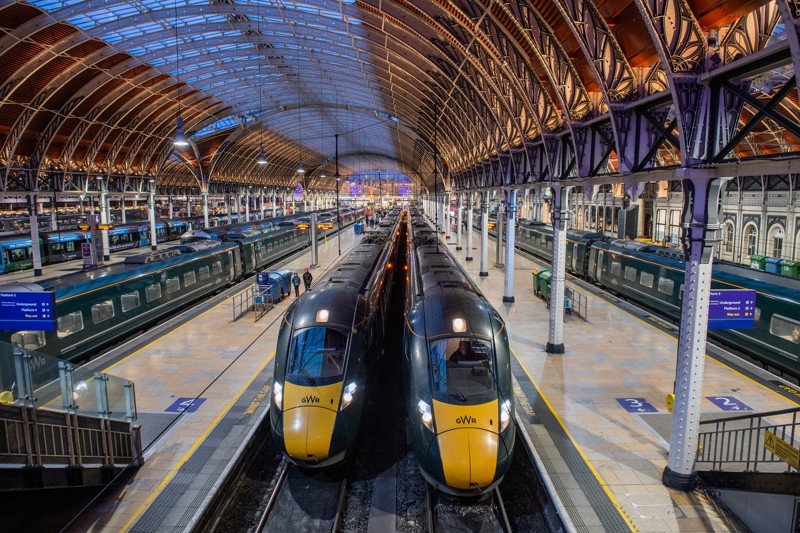 GWR Hitachi trains at London Paddington