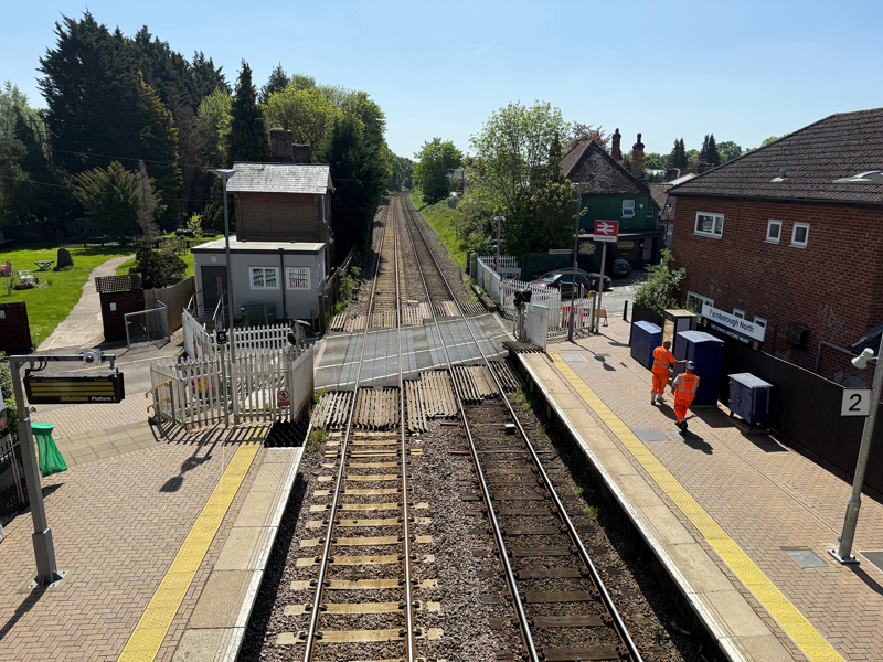The level crossing at Farnborough North. PAUL CLIFTON.