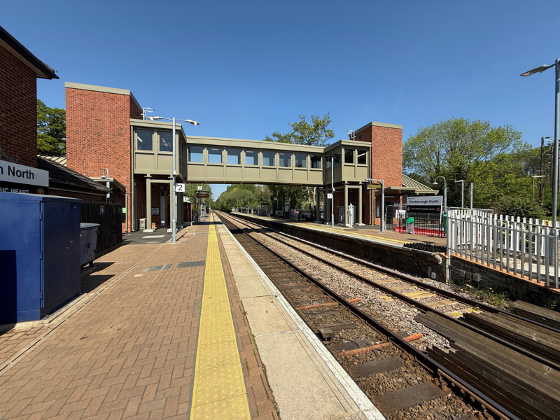 The new bridge at Farnborough North station. PAUL CLIFTON.