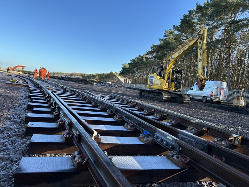 New track being laid at Long Marston. PORTERBROOK.