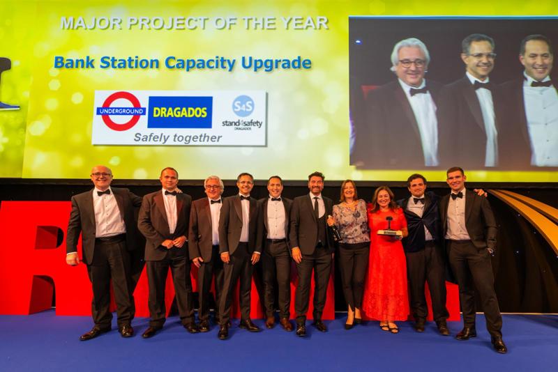 Collecting the award at the National Rail Awards in September. JACK BOSKETT.