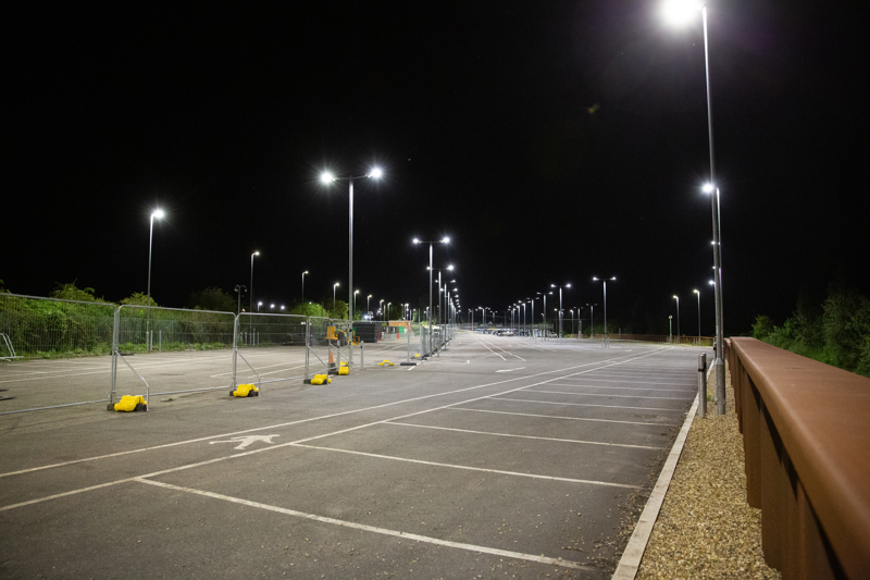 Manningtree station car park at night. MIKE BARRETT/DEDHAM VALE SOCIETY.
