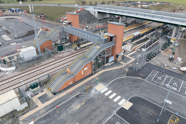 Work approaching completion at Newsham station. NORTHUMBERLAND COUNTY COUNCIL.