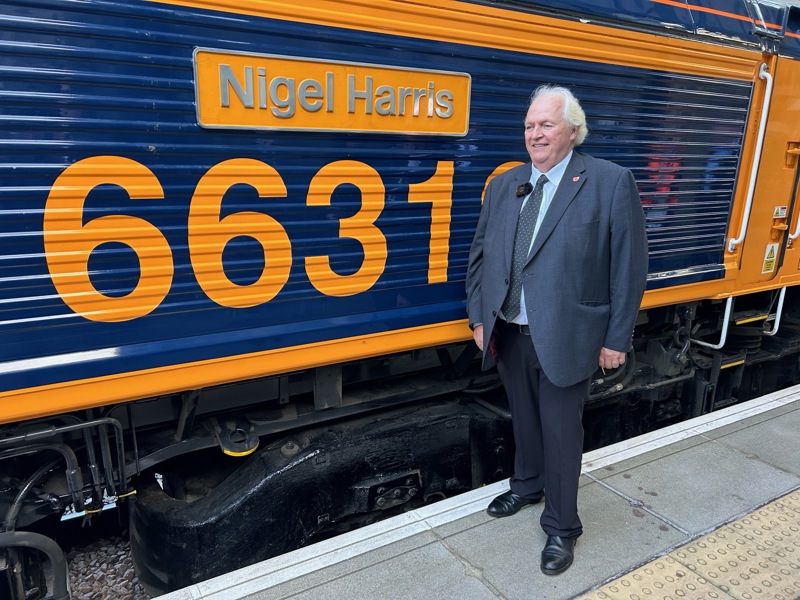 Nigel Harris after the official unveiling of the '66' bearing his name