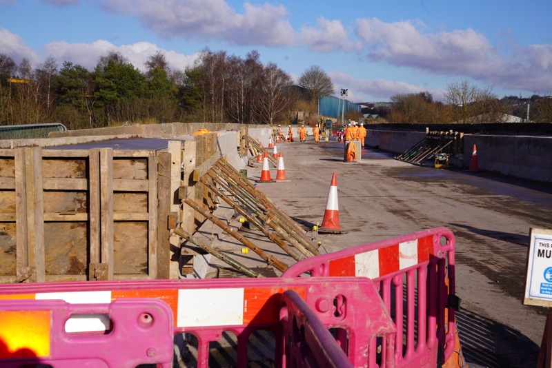 The view on top of Parkhead Viaduct showing the work that’s already been done on the West Midlands Metro towards Dudley. PETER PLISNER.