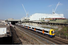 London Overground 378233 passes West Brompton on March 17, with the 1105 Stratford-Richmond. ANTONY GUPPY.