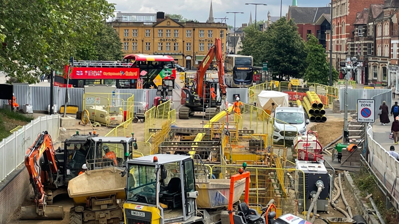 The scene on Botley Road, Oxford, in July 2024. NETWORK RAIL.