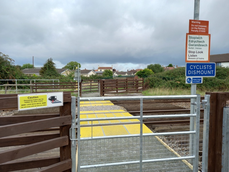 Sandy Lane crossing near Prestatyn on the North Wales Main Line. NETWORK RAIL