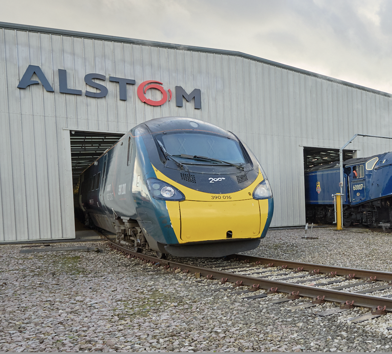 Avanti West Coast's 390016 at launch of Alstom's Greatest Gathering for Railway 200. ALSTOM.