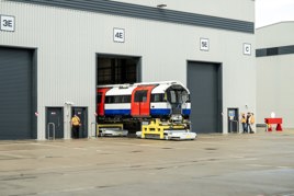 Piccadilly Line train car at Siemens factory in Goole