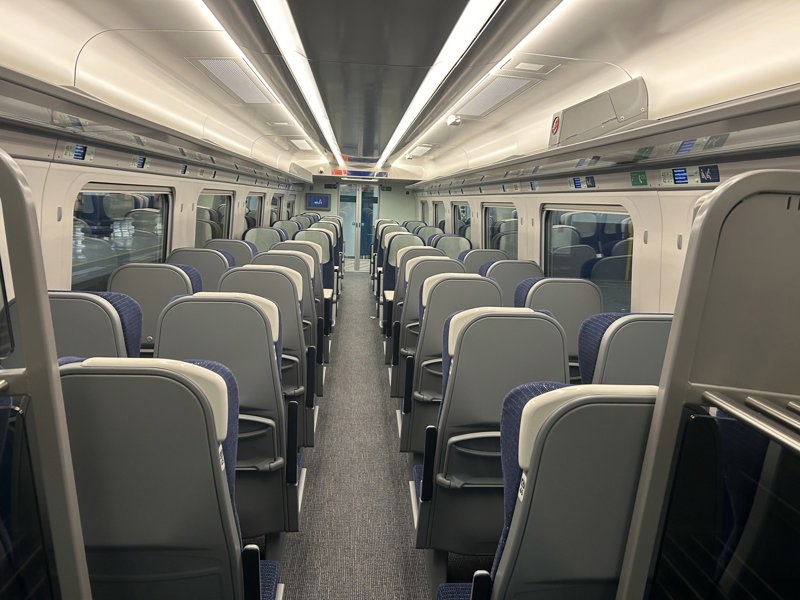 An '807's' standard class interior. PIP DUNN.