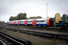 The first of Transport for London's new Piccadilly Line trains after its delivery to London