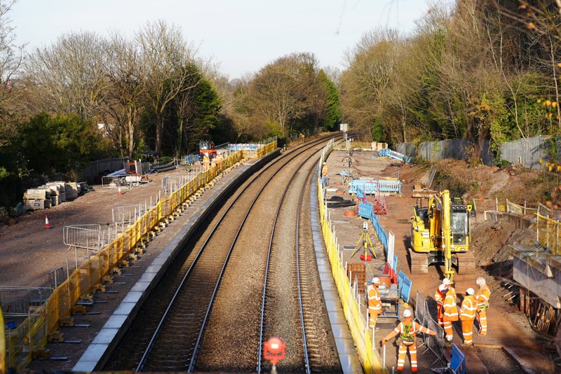 The construction site for Pineapple Road station, formally the site of Hazelwell station. PETER PLISNER.