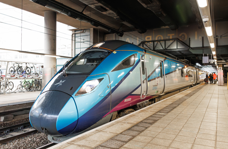 TransPennine Express' 802203 at Manchester Victoria before departing for Newcastle. TRANSPENNINE EXPRESS