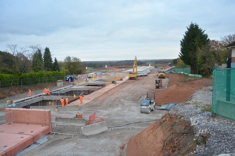 View looking towards southern end of Burton Green tunnel. Beyond is where Bockenden Cutting will be constructed. DAVID STUBBINGS.