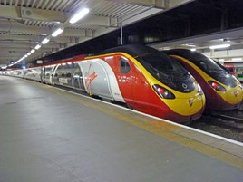 VT 390104 stands at London Euston. RICHARD CLININCK.