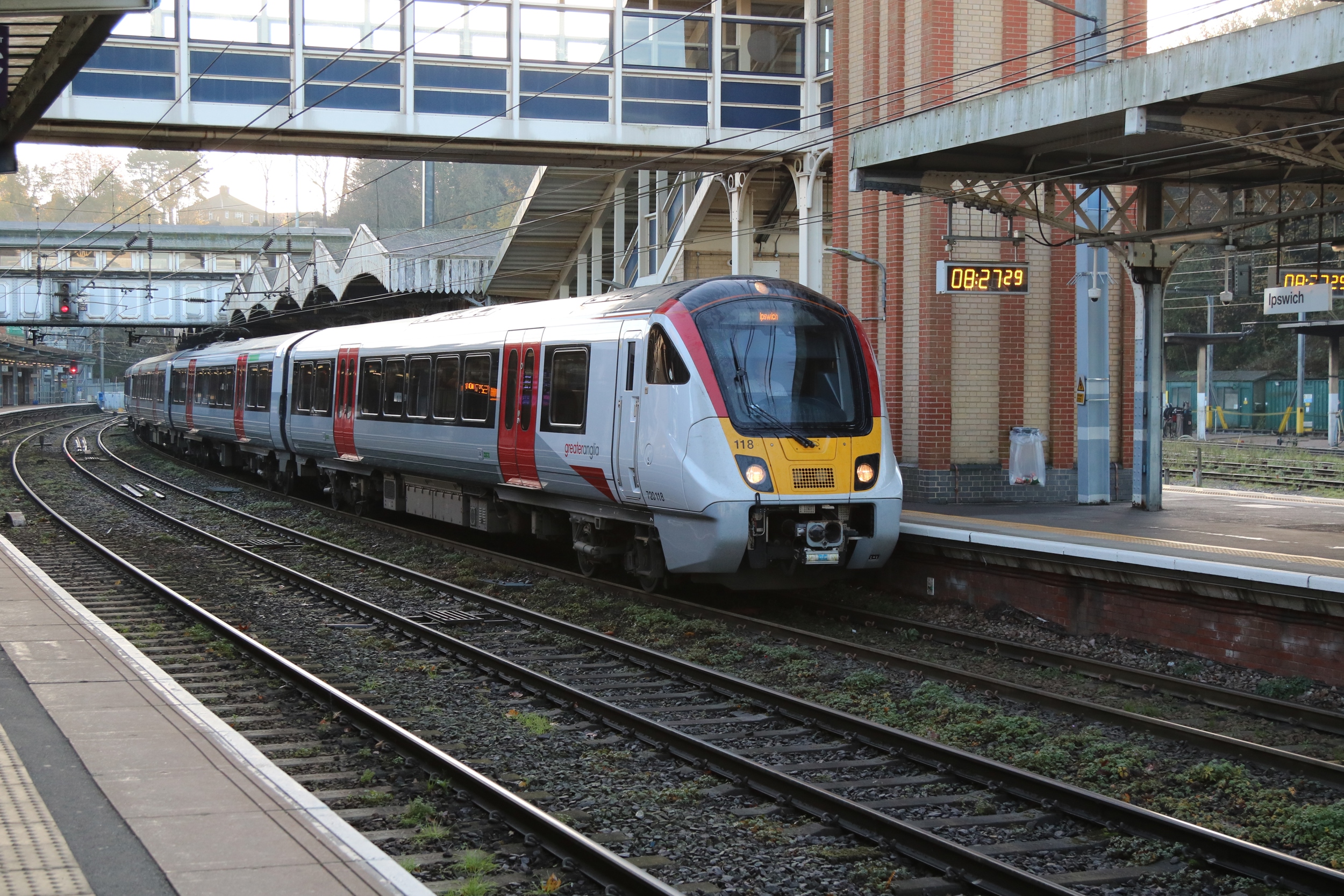 Liverpool Street on November 17 2023. GA’s franchise is up for review in September, perhaps too soon to be affected by the Passenger Railway Services (Public Ownership) Bill. MIKE COOPER.