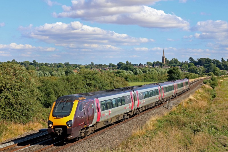 A CrossCountry Voyager at Kings Sutton.